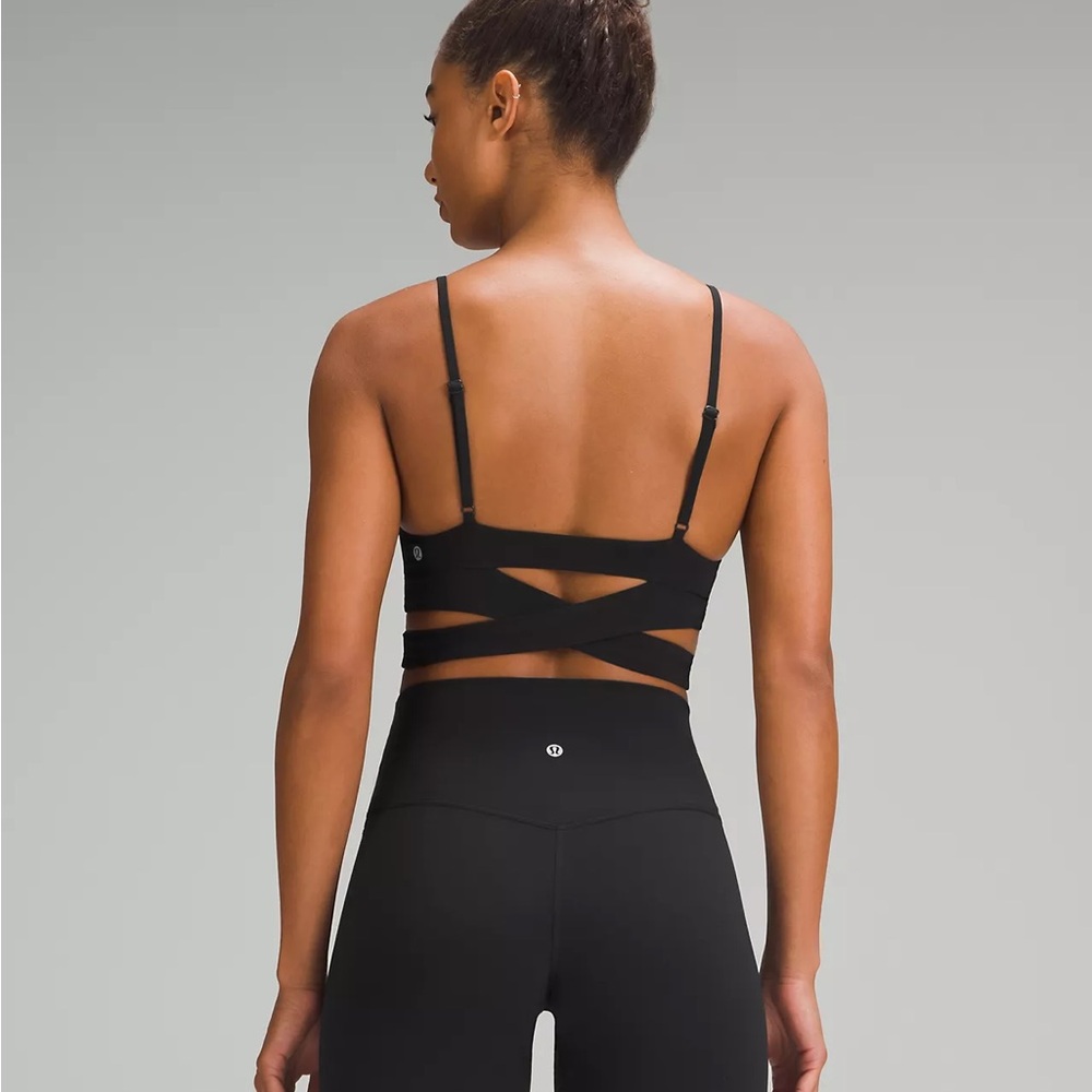 NEW WITH TAGS Lululemon Still Now Bra Black Size 12
